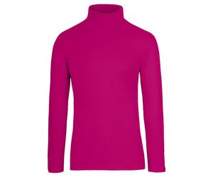TRIGEMA Slim Fit Rollkragenshirt magenta, Einfarbig