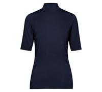 TRIGEMA Slim Fit T-Shirt Stehkragen dunkelblau, Einfarbig