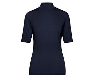 TRIGEMA Slim Fit T-Shirt Stehkragen dunkelblau, Einfarbig