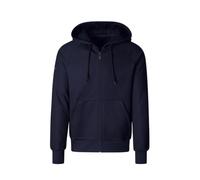 Sweatjacke TRIGEMA "TRIGEMA Sweatjacke mit Kapuze", Herren, Gr. XL, blau (navy), 70% Baumwolle, 30% Polyester, Basic, Sweatjacken Sweatjacke (62120450-XL) navy