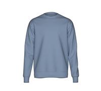 Sweatshirt TRIGEMA "TRIGEMA Sweatshirt mit angerauter Innenseite", Damen, Gr. S, pearl, blau, 70% Baumwolle, 30% Polyester, Basic, Sweatshirts (17086442-S) pearl, blau