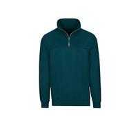 Sweatshirt TRIGEMA "TRIGEMA Sweatshirt mit Reißverschluss", Herren, Gr. S, saphir, Sweatware, 70% Baumwolle, 30% Polyester, Basic, lang, ohne Ausschnitt, Sweatshirts Sweatshirt (32238102-S) saphir