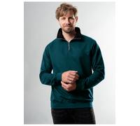 Sweatshirt TRIGEMA "TRIGEMA Sweatshirt mit Reißverschluss", Herren, Gr. S, saphir, Sweatware, 70% Baumwolle, 30% Polyester, Basic, lang, ohne Ausschnitt, Sweatshirts Sweatshirt (32238102-S) saphir