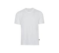 T-Shirt TRIGEMA "TRIGEMA T-Shirt aus 100% Baumwolle", Herren, Gr. S, weiß, Single Jersey, 100% Baumwolle, Basic, lang, Rundhals, Shirts T-Shirt, Topseller (36460449-S) weiß