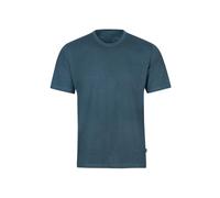 T-Shirt TRIGEMA "TRIGEMA T-Shirt DELUXE Baumwolle", Damen, Gr. L, blau (jeans, melange), Single Jersey, 100% Baumwolle, Basic, lang, Rundhals, Shirts T-Shirt (94936940-L) jeans, melange