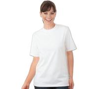T-Shirt TRIGEMA "TRIGEMA T-Shirt DELUXE Baumwolle", Damen, Gr. L, weiß, 100% Baumwolle, Basic, Shirts T-Shirt (49943401-L) weiß