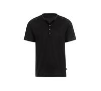 T-Shirt TRIGEMA "TRIGEMA T-Shirt mit Knopfleiste DELUXE Baumwolle", Herren, Gr. XL, schwarz, 100% Baumwolle, Shirts T-Shirt (61427438-XL) schwarz