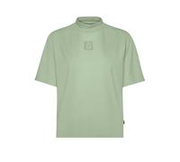 T-Shirt TRIGEMA "TRIGEMA T-Shirt mit Stehkragen", Damen, Gr. XL, grün (grün tea), 100% Baumwolle, Basic, Shirts T-Shirt (51305909-XL) grün tea