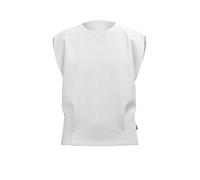 T-Shirt TRIGEMA "TRIGEMA T Shirt mit modischen Falten", Damen, Gr. L, weiß, Single Jersey, 100% Baumwolle, Basic, Rundhals, Shirts T-Shirt (28268241-L) weiß