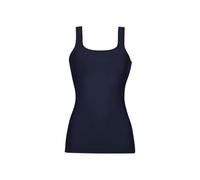 Unterhemd TRIGEMA "TRIGEMA Trägershirt aus Polyamid/Elastan", Damen, Gr. M, 1 Stk., US-Größen, blau (navy), 90% Polyamid, 10% Elastan, Unterhemden Unterhemd (97459650-M) navy
