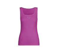Tanktop TRIGEMA "TRIGEMA Trägershirt mit Kristallsteinen", Damen, Gr. XL, pink (fuchsia), Feinripp, 95% Baumwolle, 5% Elastan, lang, Rundhals, Tops Tanktop (52601530-XL) fuchsia