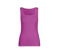 Tanktop TRIGEMA "TRIGEMA Trägershirt mit Kristallsteinen", Damen, Gr. S, fuchsia, Feinripp, 95% Baumwolle, 5% Elastan, lang, Rundhals, Tops Tanktop (52601530-S) fuchsia