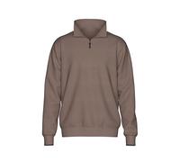 Sweatshirt TRIGEMA "TRIGEMA Troyer in Waffeloptik", Herren, Gr. 3XL, taupe, 100% Baumwolle, Basic, Sweatshirts (82796555-XXXL) taupe