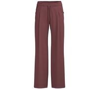 Jerseyhose TRIGEMA "TRIGEMA Wide Leg Hose", Damen, Gr. L, Normalgrößen, mahagoni, Piqué, 100% Baumwolle, Basic, Hosen Jerseyhose (64444045-L) mahagoni