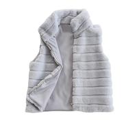 TRIGLICOLEUM angebote des tages heute Kurz Fellweste Damen Leichte Kunstpelz Weste Ärmellose Steppweste Warme Pelzmantel Einfarbig Winterweste Reißverschluss Pelzweste Winter Kunstfell Jacke Faux Fur