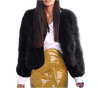 TRIGLICOLEUM meine bestellungen anzeigen Damen Kunstpelze Jacke Elegant Pelzmantel Kunstfell Mantel Übergangsjacke Dicke Warm Fellmantel Faux Pelzjacke Langarm Winterjacke Flauschige