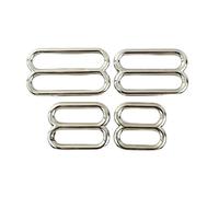 Triglides Schiebeschnalle, Versteller, 5/10Pcs 20/25/32/38mm Metall Schnallen for Tasche Strap Sliders Verschluss Gurtband Gürtel ring Haken(Silver,32mm-10Pcs)