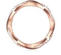Trilani - Ring Sterling Silber Zirkonia in Roségold Ringe Damen