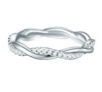 Trilani - Ring Sterling Silber Zirkonia in Silber Ringe Weiss Damen