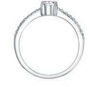 Trilani Damen-Ring Sterling Silber Zirkonia weiß im Brillantschliff - Verlobungsring Silberring Damen mit Stein Antragsring
