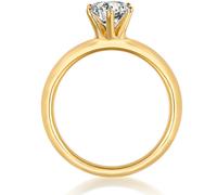 Trilani - Ring Sterling Silber Zirkonia in Gelbgold Ringe Damen