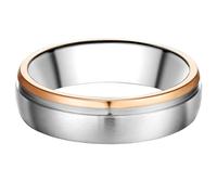 Trilani Herren Ring Edelstahl silber/roségold | rosévergoldet 18 Karat, Bandring