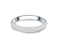 Trilani Damen Pavéring aus 925/- Sterling Silber mit Zirkonia im Brilliantschliff Silberring Damenring Memoirering Verlobungsring