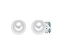 Trilani - Perlen-Ohrstecker Sterling Silber Süßwasser-Zuchtperle in Silber Ohrringe Damen