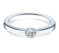 Trilani Damen-Ring/Verlobungsring/Spannring Sterling Silber rhodiniert Zirkonia weiß 60451022