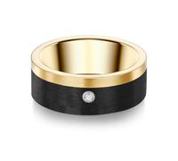 Trilani - Ring Edelstahl Zirkonia in Gelbgold Ringe Damen