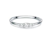 Trilani Damen Silberring aus 925/- Sterling Silber mit Zirkonia im Brilliantschliff Entouragering Damenring