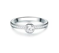 Trilani - Ring Sterling Silber Zirkonia in Silber Ringe 1 ct Damen