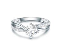 Trilani - Ring Sterling Silber Zirkonia in Silber Ringe Damen