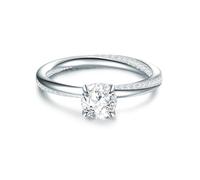 Trilani Damen Verlobungsring 925/- Sterling Silber mit Zirkonia im Brilliantschliff Solitärring Trauring Antragsring