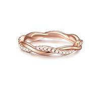 Trilani - Ring Sterling Silber Zirkonia in Roségold Ringe Damen