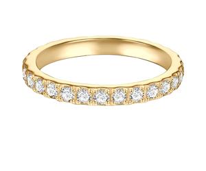Trilani Memoirering aus Sterling Silber in Gelbgold mit Zirkonia 52 Damen
