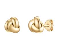 Trilani Damen Ohrstecker aus 925/- Sterling Silber gelbvergoldet Knoten Motivohrstecker Silberohrstecker Damenohrstecker
