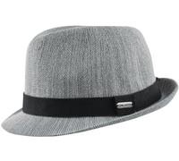 Trilby CHILLOUTS "Bardolino Hat", Herren, Gr. L, grau, Baumwolle, Hüte, mit Hutband und dezentem Markenlogo (94543616-L) grau