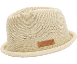 Trilby CHILLOUTS "Tocoa Hat", Herren, Gr. S, beige (natural), Feinstrick, Kunstfaser, unifarben, Hüte, schnelltrocknend, langlebig, Formbeständig (87342931-S) natural