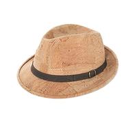 Trilby Fedora Hut | Hut Kork Stoff | Korkhut Melone | beige | Naturkork | 100% Vegan | Natur Kork (60)