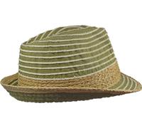 Trilby Hut kombiniert aus Stoff und Stroh in 3 Farben oliv, M