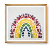 Trimits Große Kreuzstich-Sets - gezählte Stickerei Handarbeit für Erwachsene, Kinder, Weihnachtsgeschenke (Rahmen nicht im Lieferumfang enthalten) 11-fädiges Aida-Gewebe - Regenbogen
