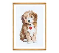 Trimits Große Kreuzstich-Sets - gezählte Stickerei Handarbeit für Erwachsene, Kinder, Weihnachtsgeschenke (Rahmen nicht im Lieferumfang enthalten) 14-fädiges Aida-Gewebe - Hund