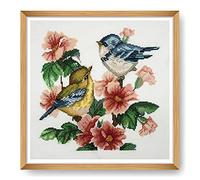 Trimits Große Kreuzstich-Sets - gezählte Stickerei Handarbeit für Erwachsene, Kinder, Weihnachtsgeschenke (Rahmen nicht im Lieferumfang enthalten) 11-fädiges Aida-Gewebe - Vogel