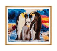 Trimits Großes Kreuzstich-Set, gezählte Stickerei, Handarbeit für Erwachsene, Anfänger, Kinder, Weihnachtsgeschenke, Wandkunst (Rahmen nicht im Lieferumfang enthalten), 14 Stück, Pinguine