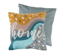 Trimits Halbstich Tapisserie Kreuzstich-Kissen-Set, inklusive Kissenrücken, vorbedruckte Leinwand, Faden und Nadel inklusive 40 x 40 cm (15,75 x 15,75 Zoll) - Zuhause