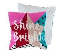 Trimits Halbstich Tapisserie Kreuzstich-Kissen-Set, inklusive Kissenrücken, vorbedruckte Leinwand, Faden und Nadel inklusive 40 x 40 cm (15,75 x 15,75 Zoll) - Hell strahlen