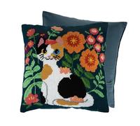 Trimits Halbstich Tapisserie Kreuzstich-Kissen-Set, inklusive Kissenrücken, vorbedruckte Leinwand, Faden und Nadel inklusive 40 x 40 cm (15,75 x 15,75 Zoll) - Katze