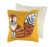 Trimits Halbstich Tapisserie Kreuzstich-Kissen-Set, inklusive Kissenrücken, vorbedruckte Leinwand, Faden und Nadel inklusive 40 x 40 cm (15,75 x 15,75 Zoll) - Fuchs