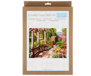 Trimits Kreuzstich-Set Garten des Friedens 65x53cm